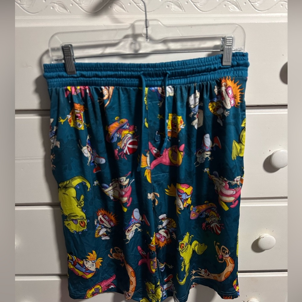 Nickelodeon Blue Cartoon Print Men's Shorts